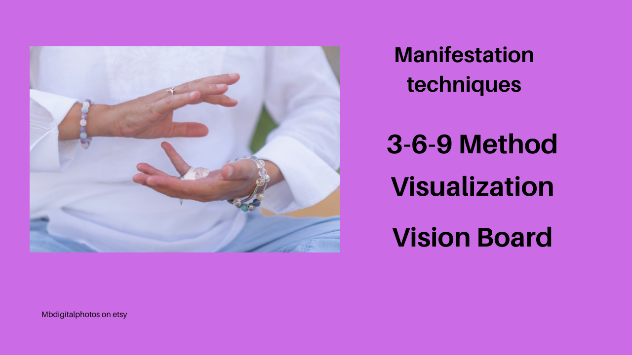 3-6-9 Manifestation method, visualization method, Vision boards