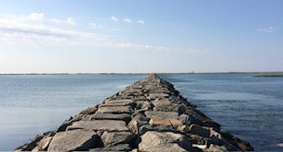 Shadow in the sand, Jetty in Province town cape cod picture