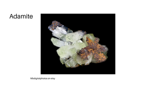 Adamite, topaz, Olivinite, Angelite, Lepidolite, Apophyllite, Cuprite Tigers eye crystal spiritual meaning