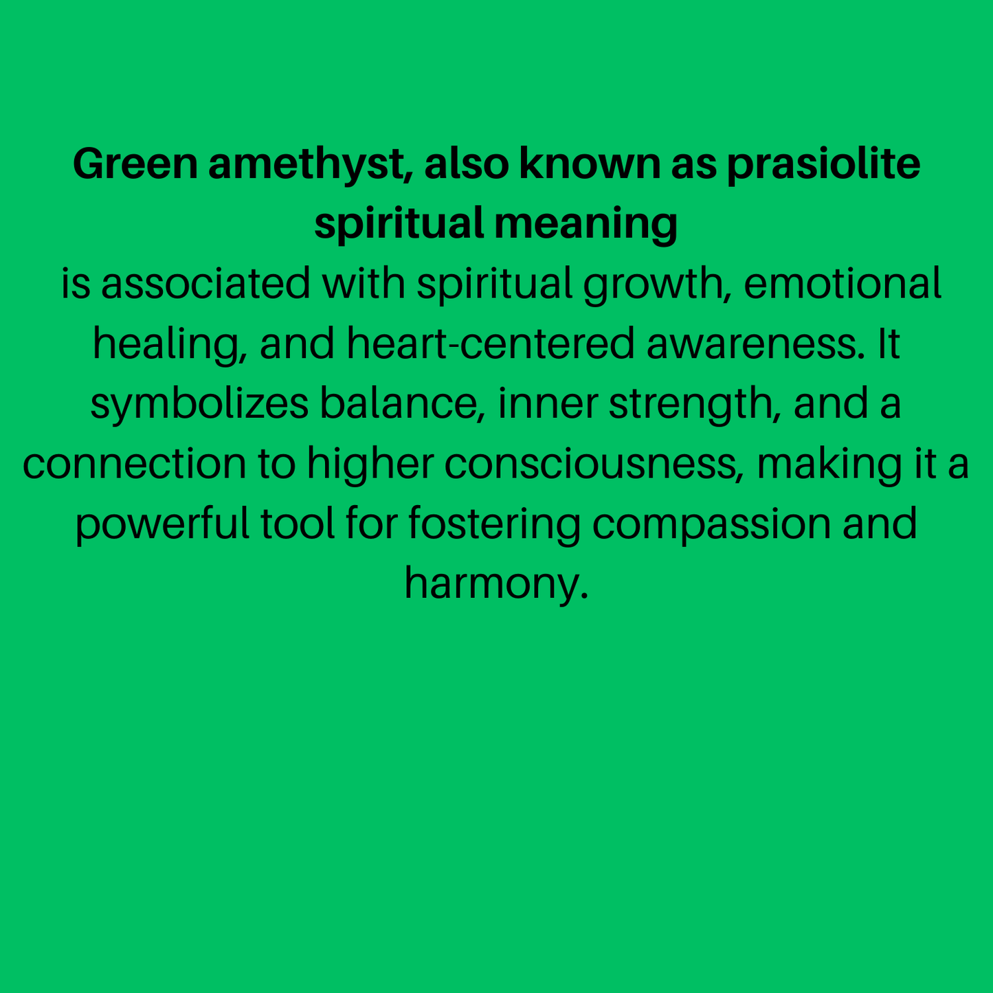 Green Crystals spiritual meaning card