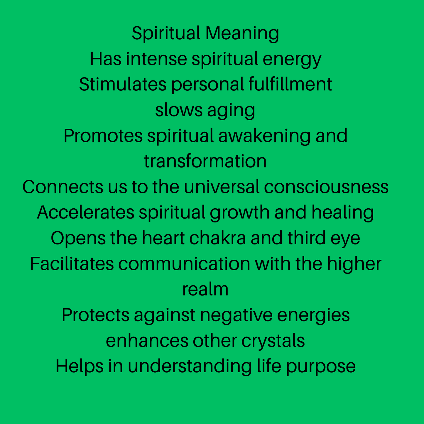 Green Crystals spiritual meaning card