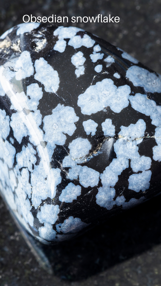 Black and white crystals